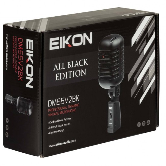 Eikon DM55V2BK Vintage-Style Dynamic Microphone – Black Edition