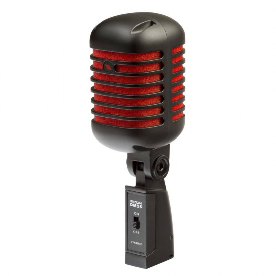 Eikon DM55V2RDBK Vintage Dynamic Microphone – Red & Black Edition
